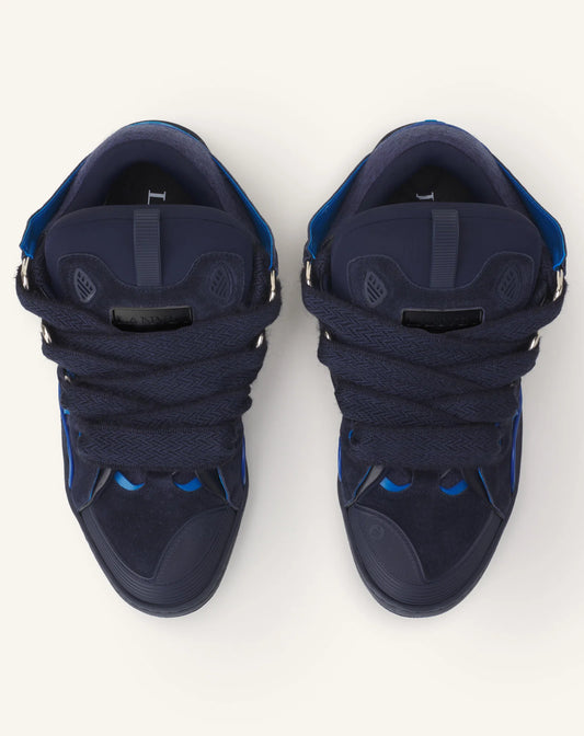 Blue Lanvins curb sneakers