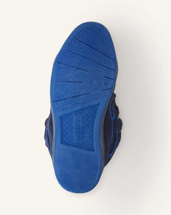 Blue Lanvins curb sneakers