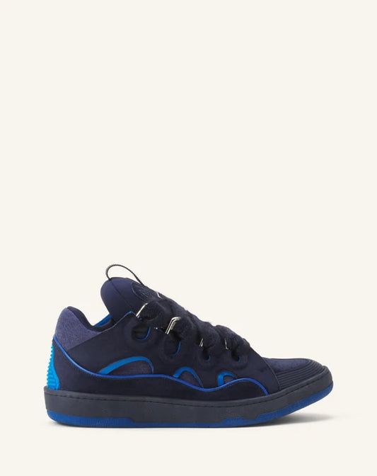 Blue Lanvins curb sneakers