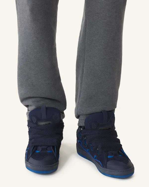 Blue Lanvins curb sneakers