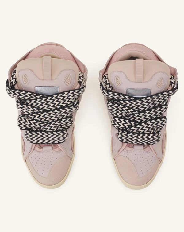 Pink Lanvin curb sneakers
