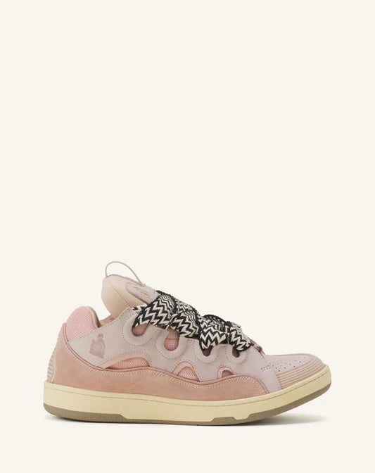 Pink Lanvin curb sneakers