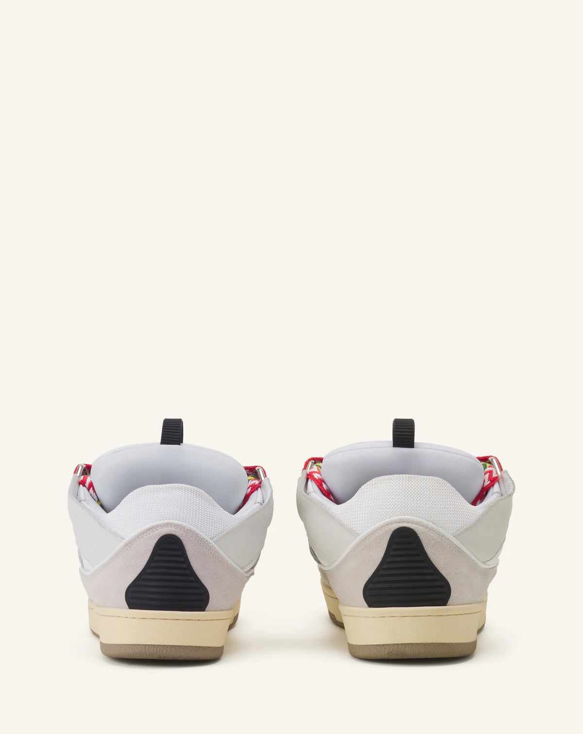 White Lanvins curb sneakers
