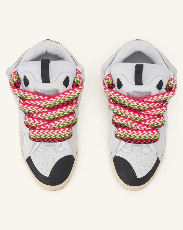 White Lanvins curb sneakers