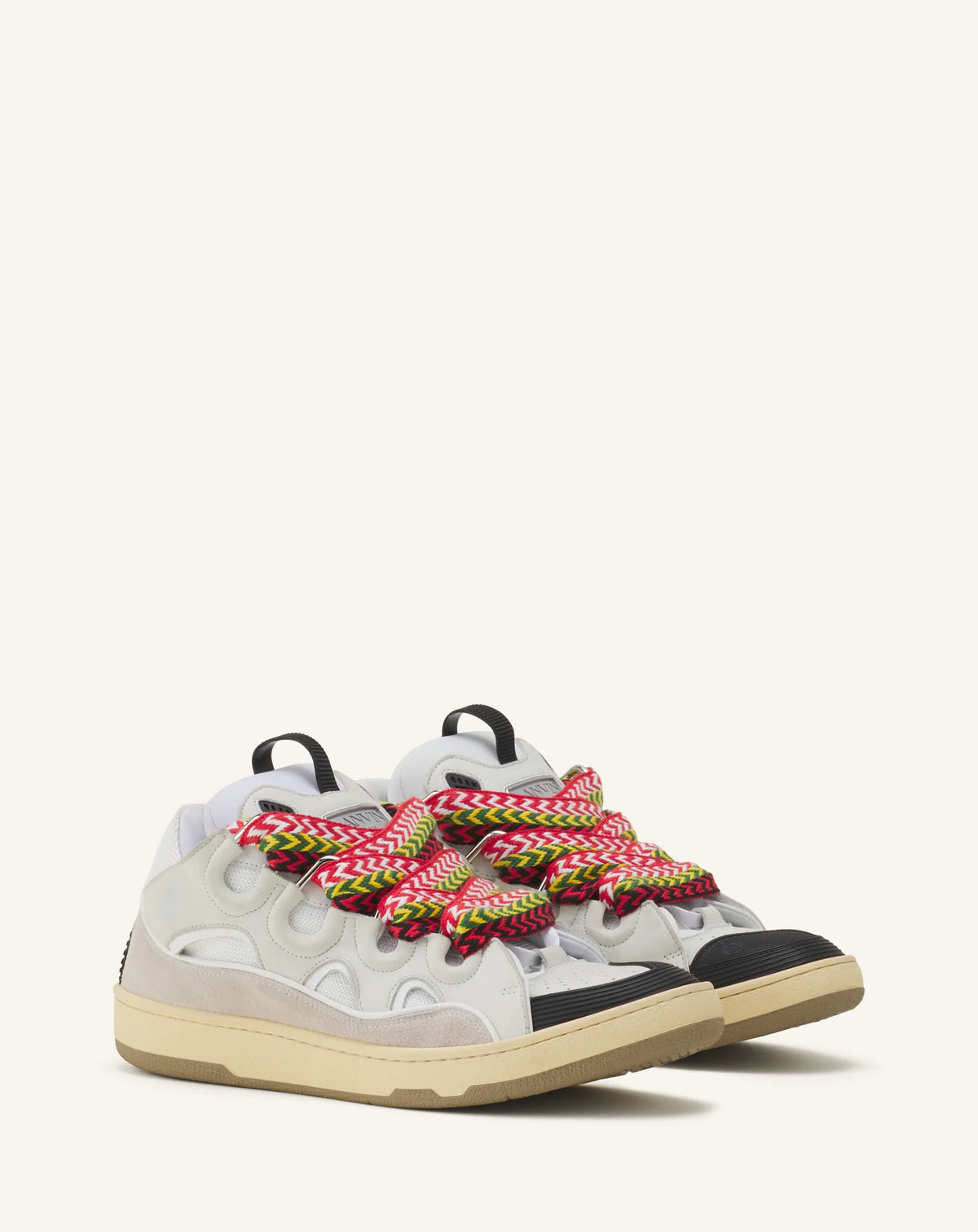 White Lanvins curb sneakers