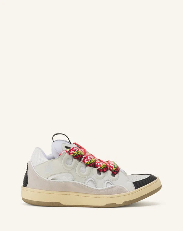 White Lanvins curb sneakers